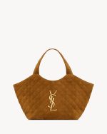 YSL ICARE Medium in quilted suede